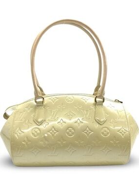 Louis Vuitton Cream Monogram Vernis Alma Handbag